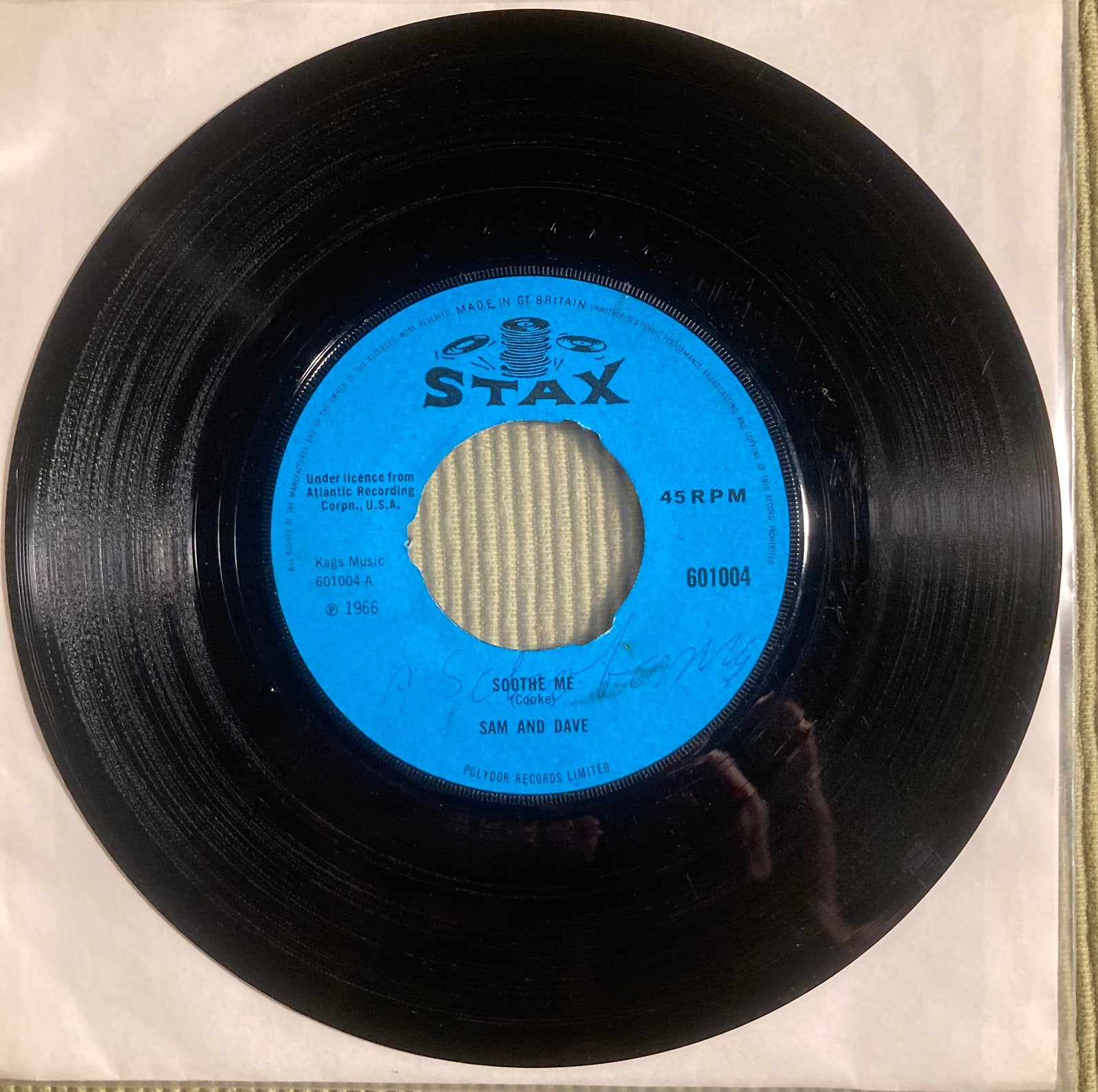 Vinyl single Sam and Dave - Soothe Me, Cd's en Dvd's, Gebruikt, 7 inch, Ophalen of Verzenden, Pop