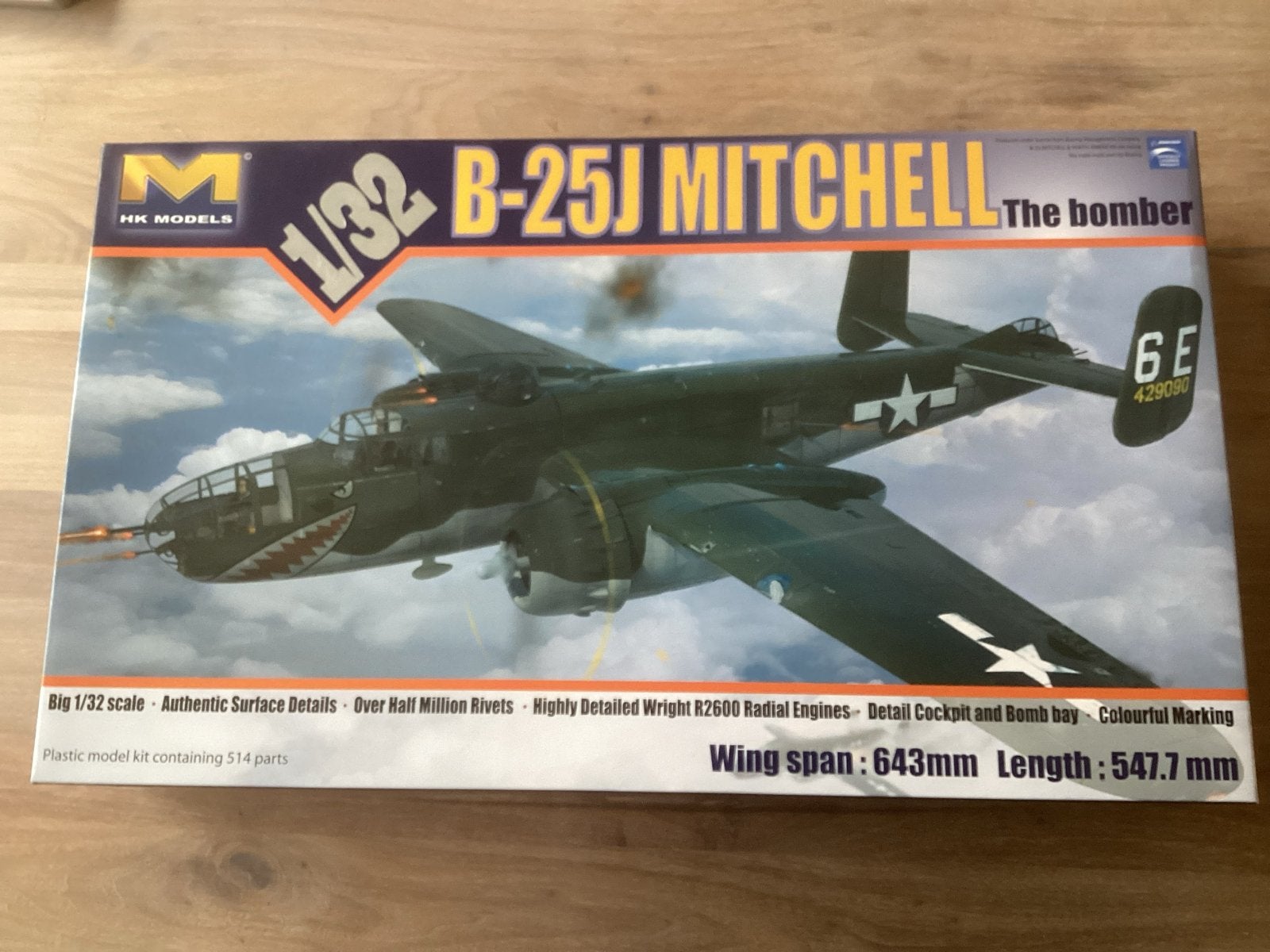 HK Models B-25J Mitchell "Glass Nose" 1/32 model, Overige merken, Nieuw, Ophalen of Verzenden, Groter dan 1:72