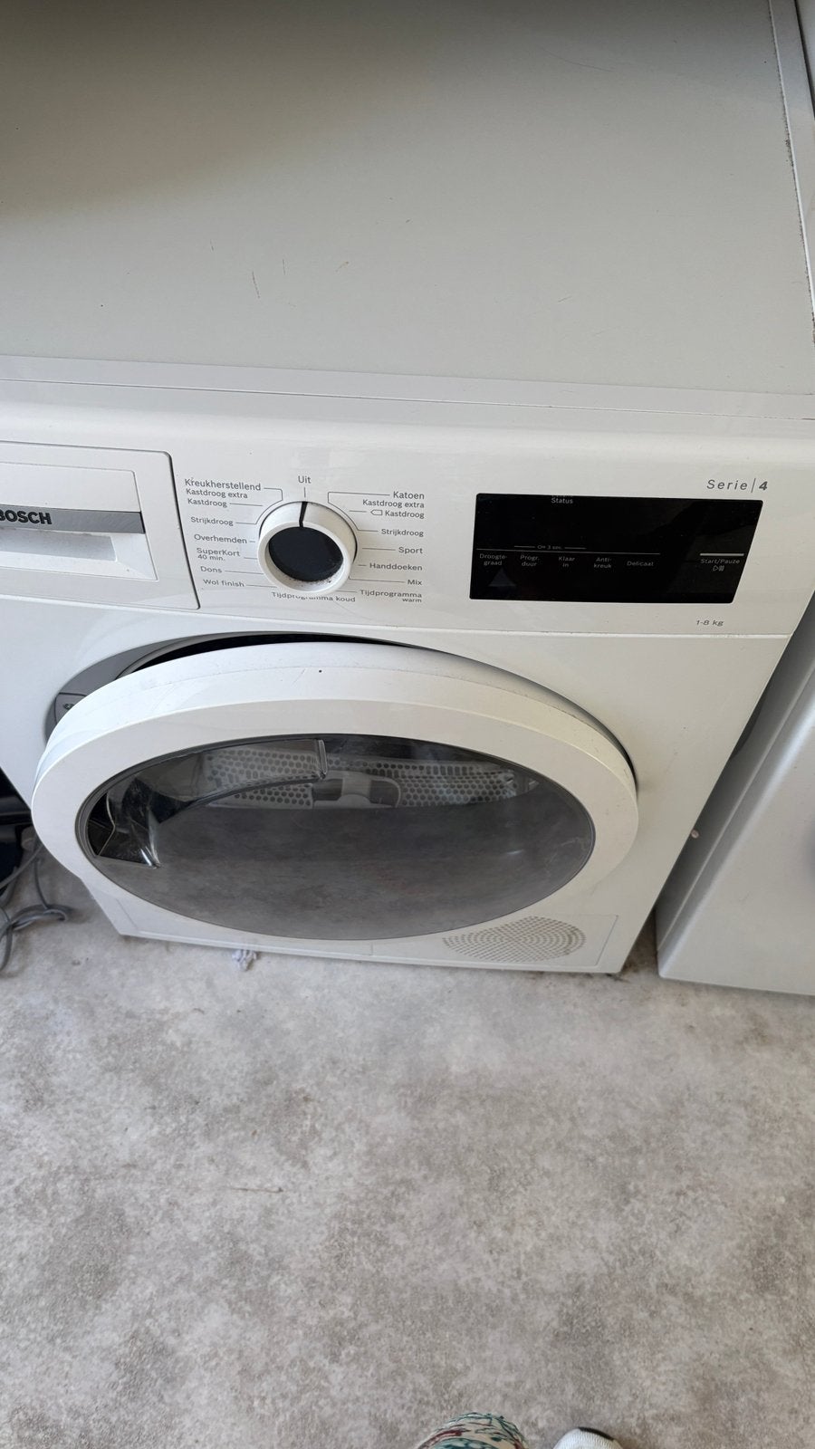 Te koop een bosch wasdroger, Ophalen, 8 tot 10 kg, Zo goed als nieuw, Energieklasse A of zuiniger