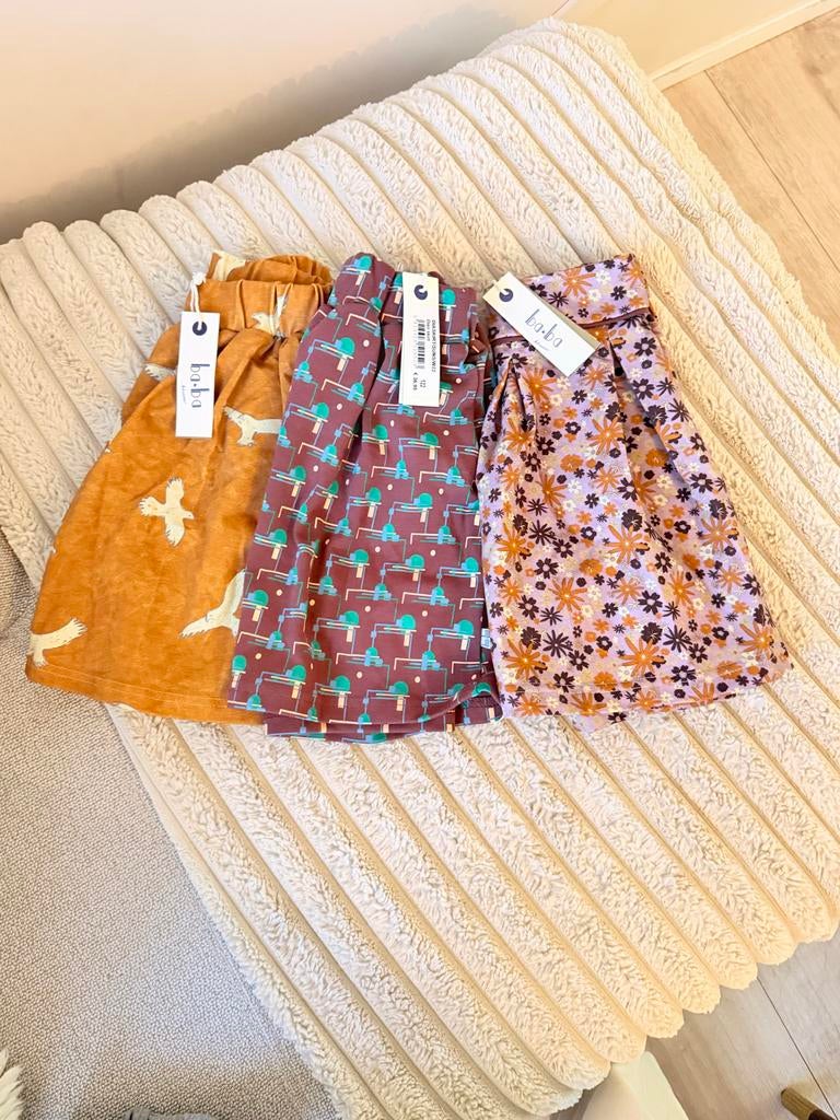 Set van 3 BA*BA organic katoen rokken - Nieuw maat 122, Ophalen of Verzenden, Nieuw