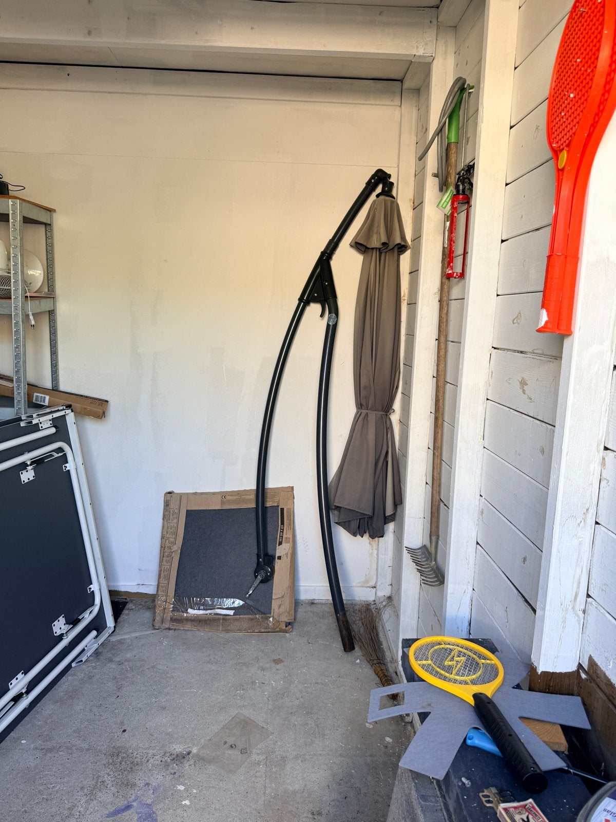 Parasol 300 cm met 2 stenen - Ideaal voor uw tuin, Ophalen, Gebruikt, 2 tot 3 meter, Zweefparasol