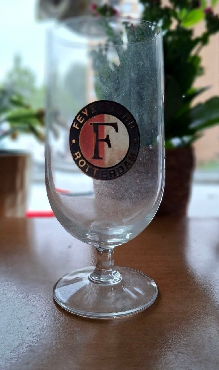 Vintage Feyenoord Bierglas, Verzamelen, Ophalen of Verzenden, Nieuw, Feyenoord, Overige typen