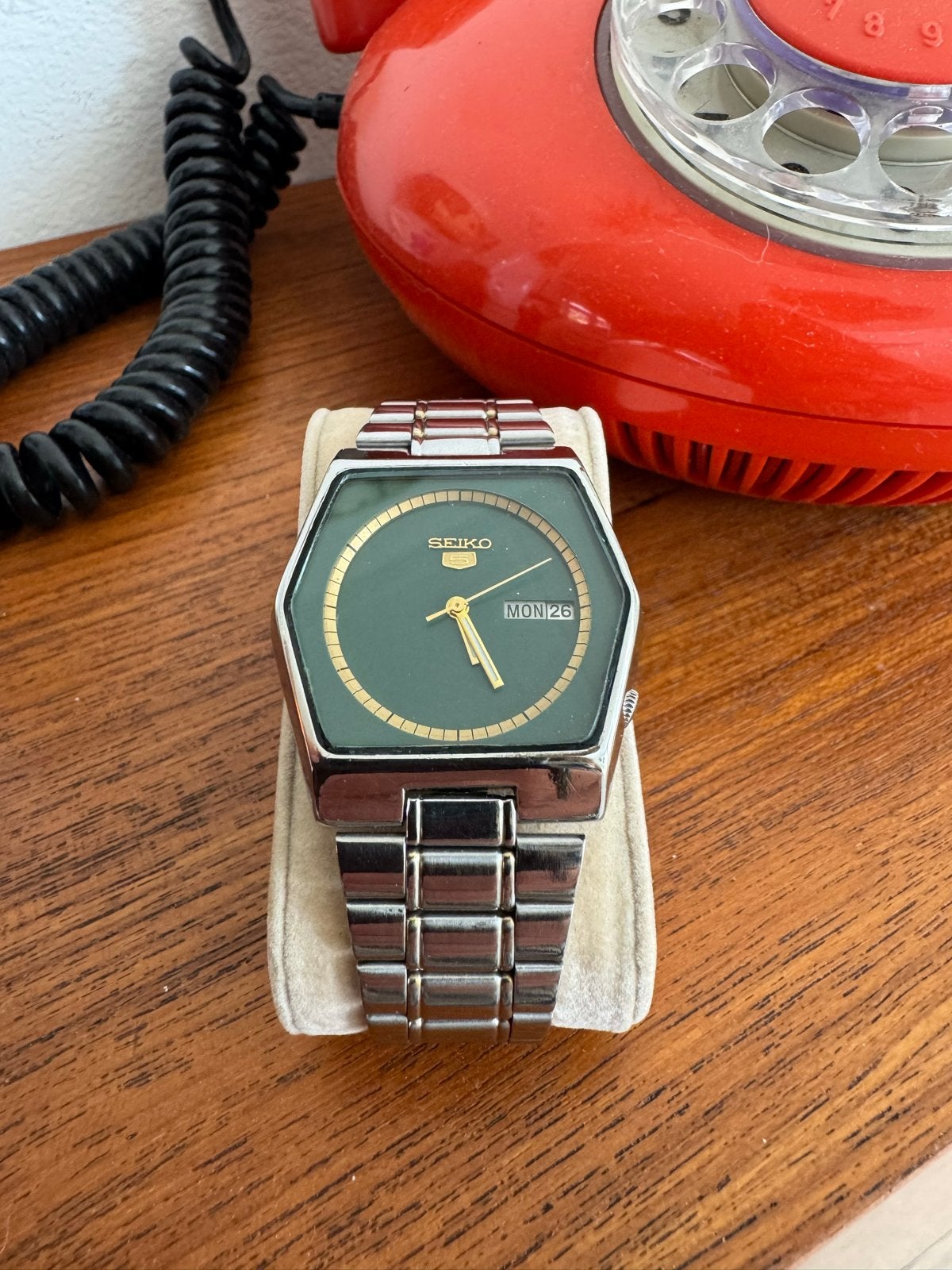 Vintage Seiko 5 Hexagon Automatic– Februari 1981, Sieraden, Tassen en Uiterlijk, Horloges | Heren, Seiko, Gebruikt, Staal, Polshorloge