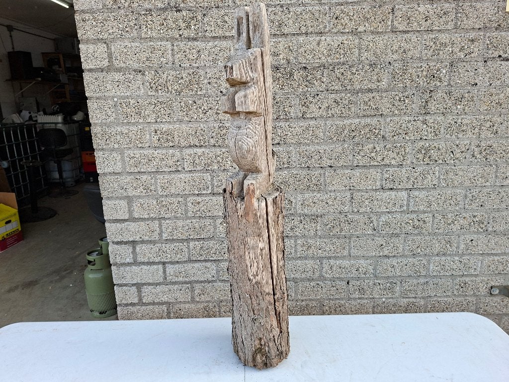 tuinbeeld  handgemaakte houten haas, Ophalen of Verzenden, Gebruikt, Hout, Overige typen
