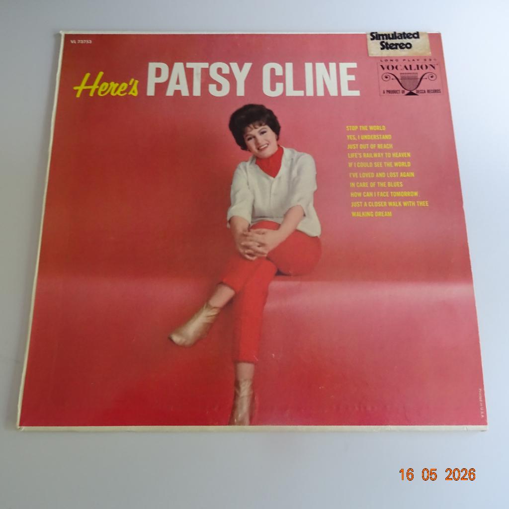 Patsy Cline - Here's Patsy Cline, Cd's en Dvd's, Vinyl | Country en Western, Gebruikt, Fotohoes, Originele persing, 12 inch, Verzenden