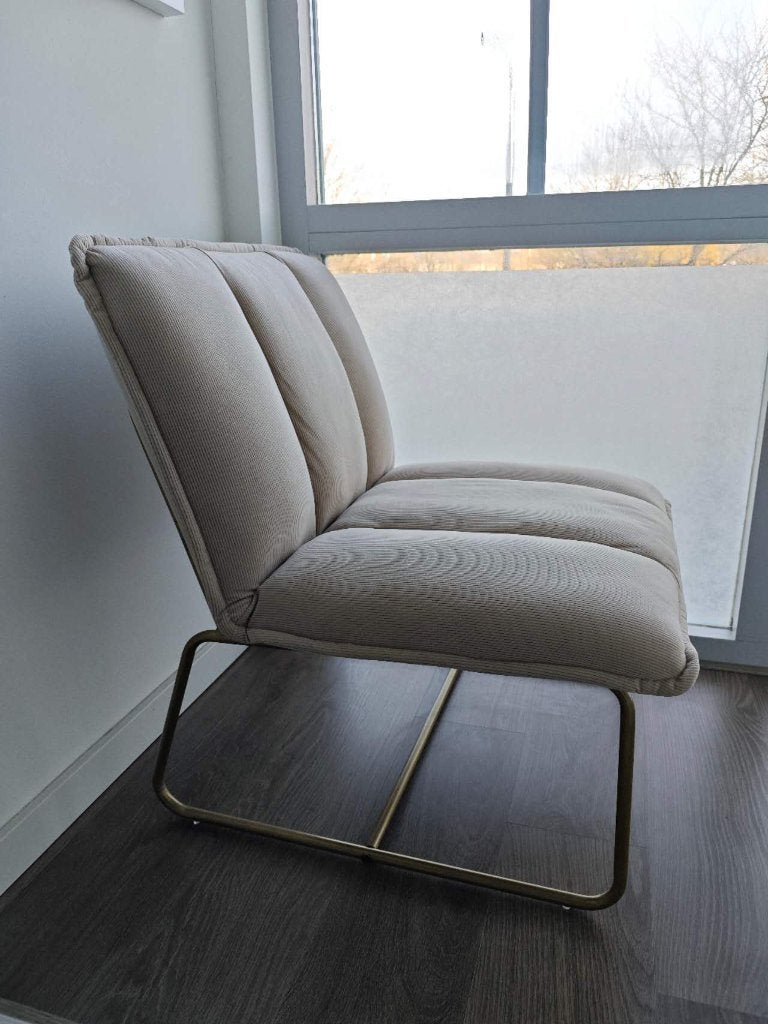 WOOOD Fie Fauteuil - Ribstof - Zand - 77x64x71, Ophalen
