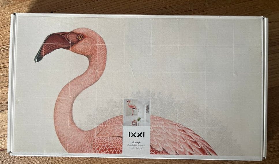 IXXI Flamingo wanddecoratie - 100x140 cm, Gebruikt, Overige materialen, Roze, Ophalen of Verzenden