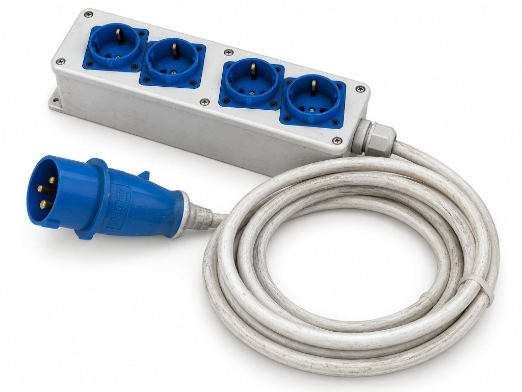 CEE Stroomverdeler 4-voudig met Mennekes Stekker – 3 Meter, Gebruikt, ., Ophalen of Verzenden, .