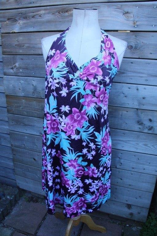 Halterjurk aubergine/ kleur Cyell mt XL Vaste prijs, Overige typen, Paars, Ophalen of Verzenden, Zo goed als nieuw