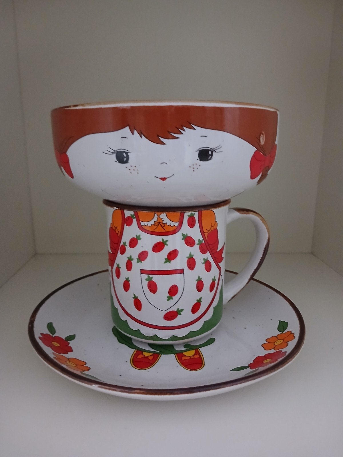 Vintage jaren 70 kinderservies 3-delig Interpur stijl, Ophalen of Verzenden, Huis en Inrichting