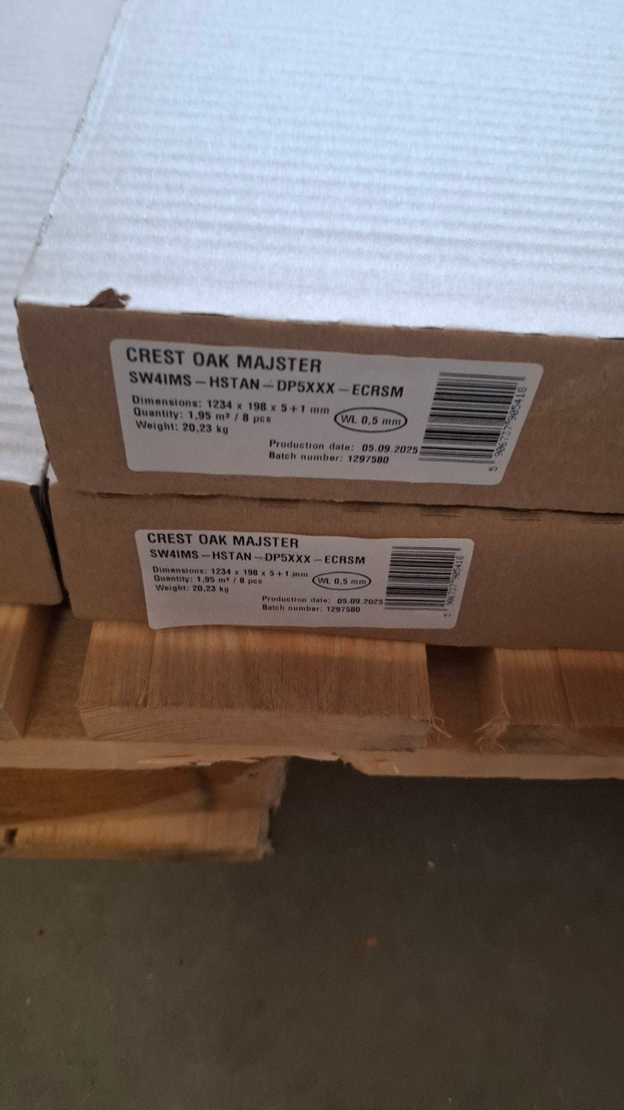 Nieuw klik-PVC Crest Oak Majster – 13,65 m² – incl. ondrvlr, Doe-het-zelf en Verbouw, Vloerdelen en Plavuizen, Ophalen, Kunststof