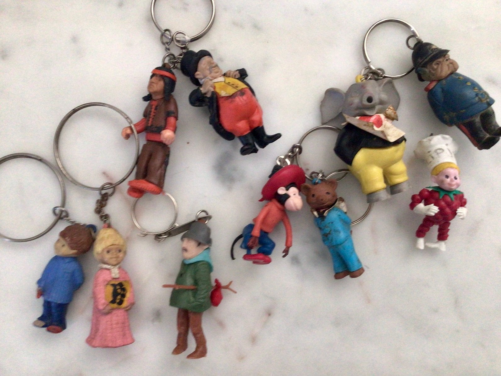 Verzameling vintage sleutelhangers oa Flipje en Pipo, Ophalen of Verzenden, Gebruikt, Overige typen