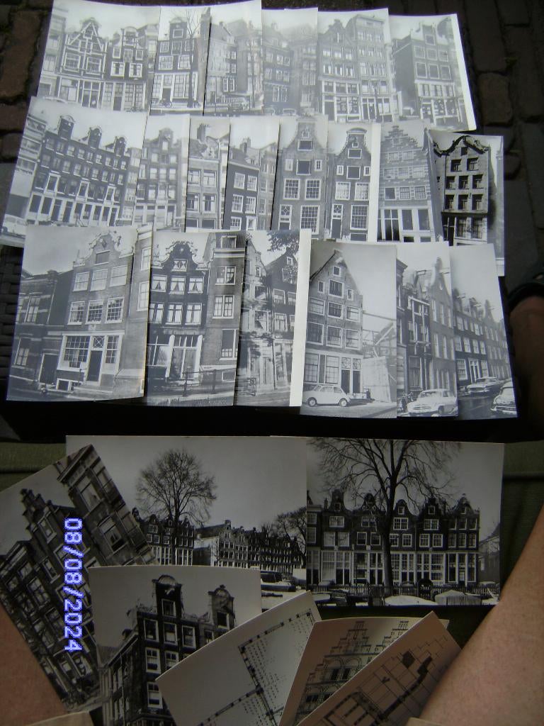 27x ansicht Amsterdam panden gevels ca 1965 Bur Monument Zor, Ophalen of Verzenden, 1960 tot 1980, Ongelopen, Noord-Holland