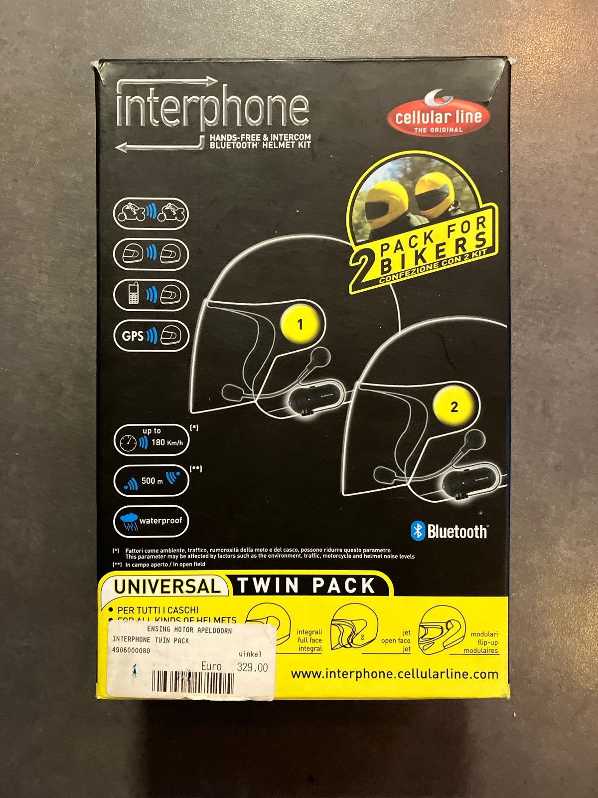 Interphone Bluetooth Headset Twin Pack voor motorhelmen, Ophalen of Verzenden, Gebruikt
