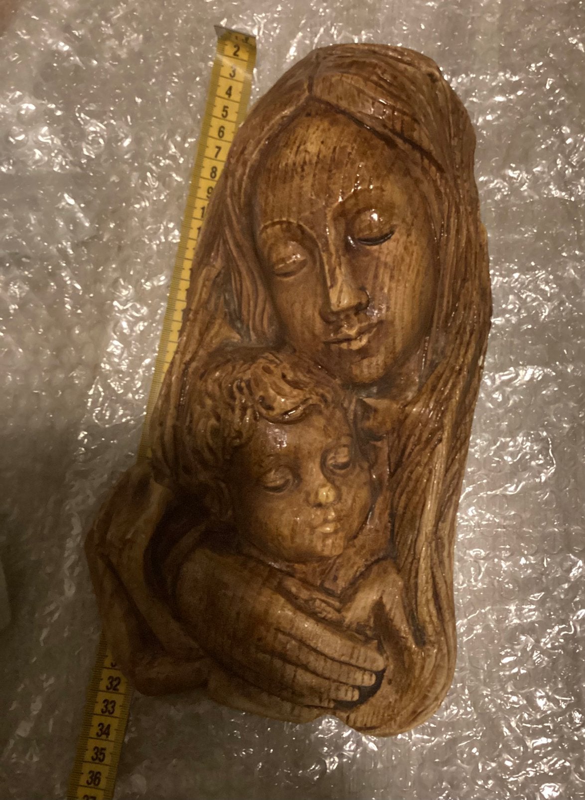 MARIA MET HAAR ZOON,ANTIEKE ZWARE WANDHANGER ,PRACHTIG. !!!!, Antiek en Kunst, Antiek | Religie, Ophalen of Verzenden