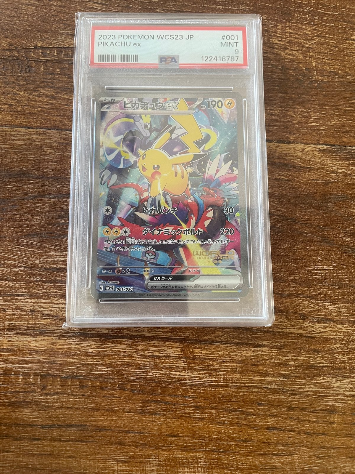 Pikachu EX World Championships Yokohama Deck: Japanese PSA 9, Ophalen, Zo goed als nieuw, Losse kaart, Foil