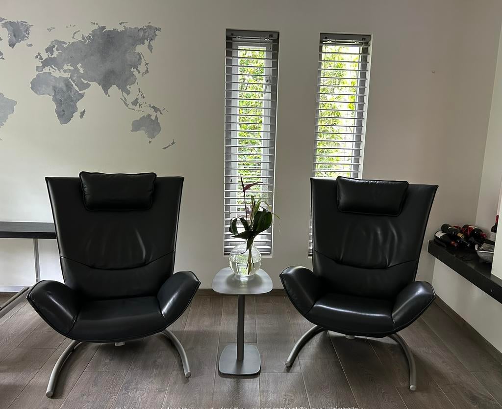 2 Stijlvolle Rolf Benz design fauteuils, Huis en Inrichting, Ophalen, Modern design, Gebruikt, 75 tot 100 cm