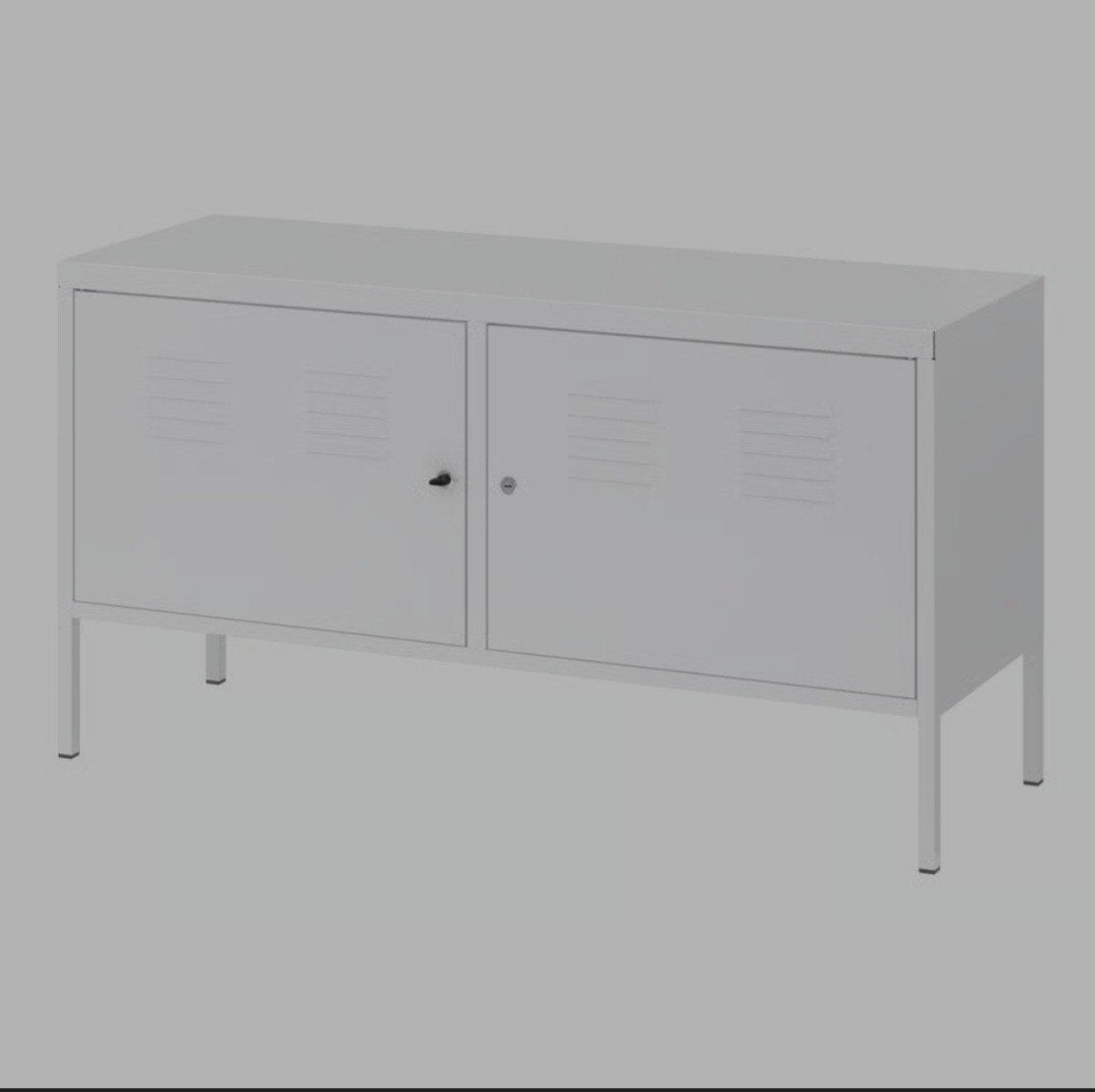 Ikea PS kast - Stalen opbergkast met 2 deuren, Ophalen, Gebruikt