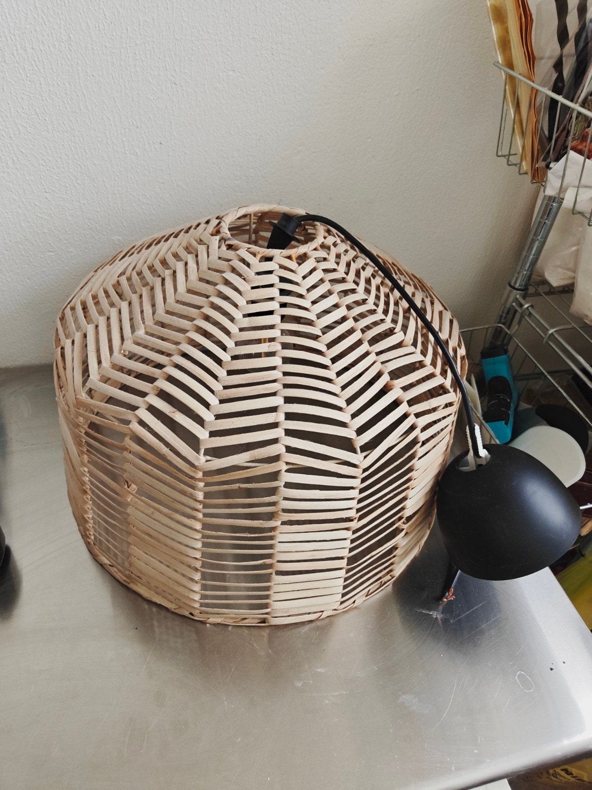 Hanglamp Ikea - 'Kappeland' / Havdsjup, Bruin, Natuurlijk materiaal, Rond, 30 cm