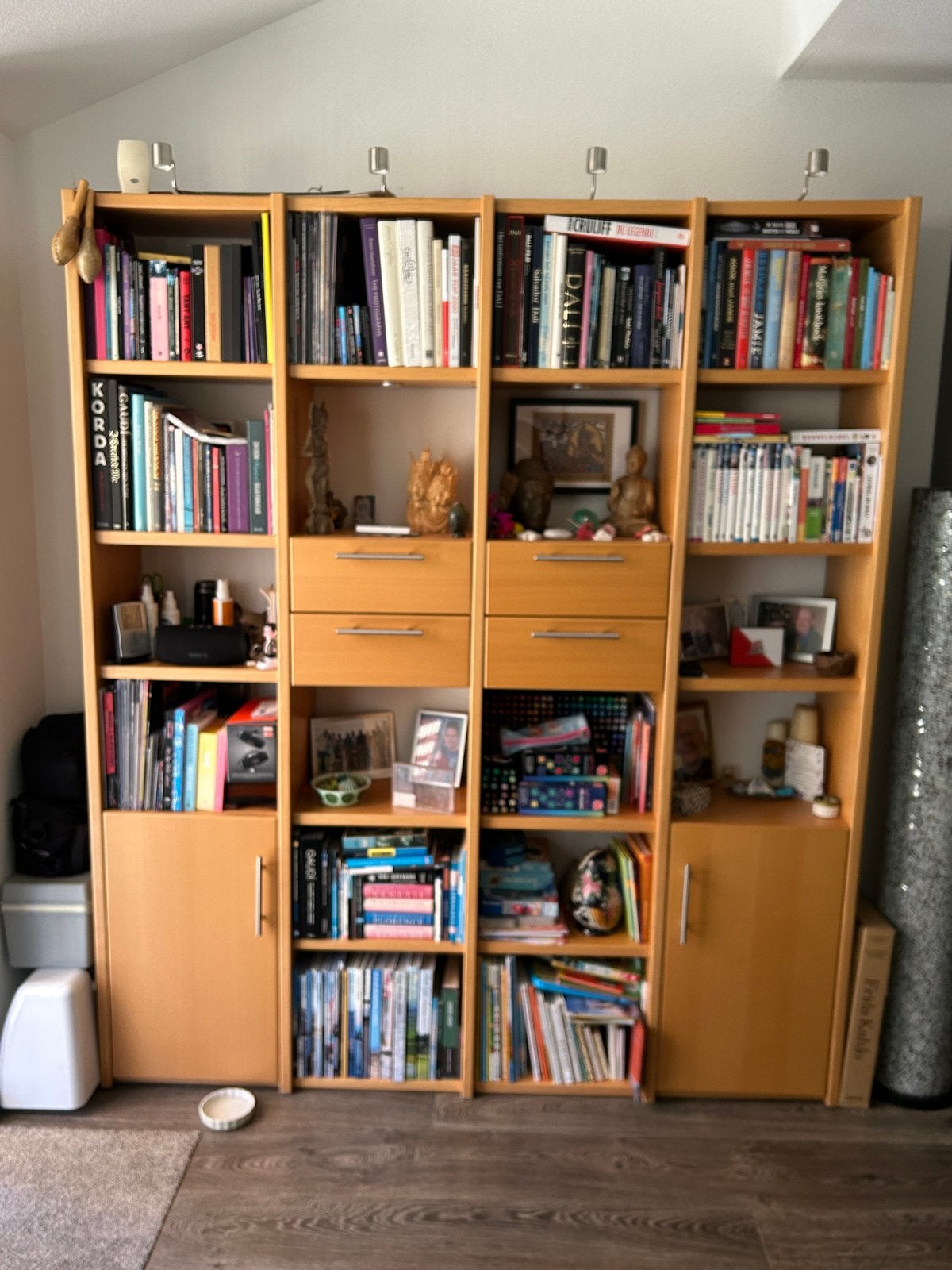 Beuken set: oa Boekenkast, salontafel, eettafel, dressoir, Ophalen, Gebruikt, 200 cm of meer, Minder dan 100 cm
