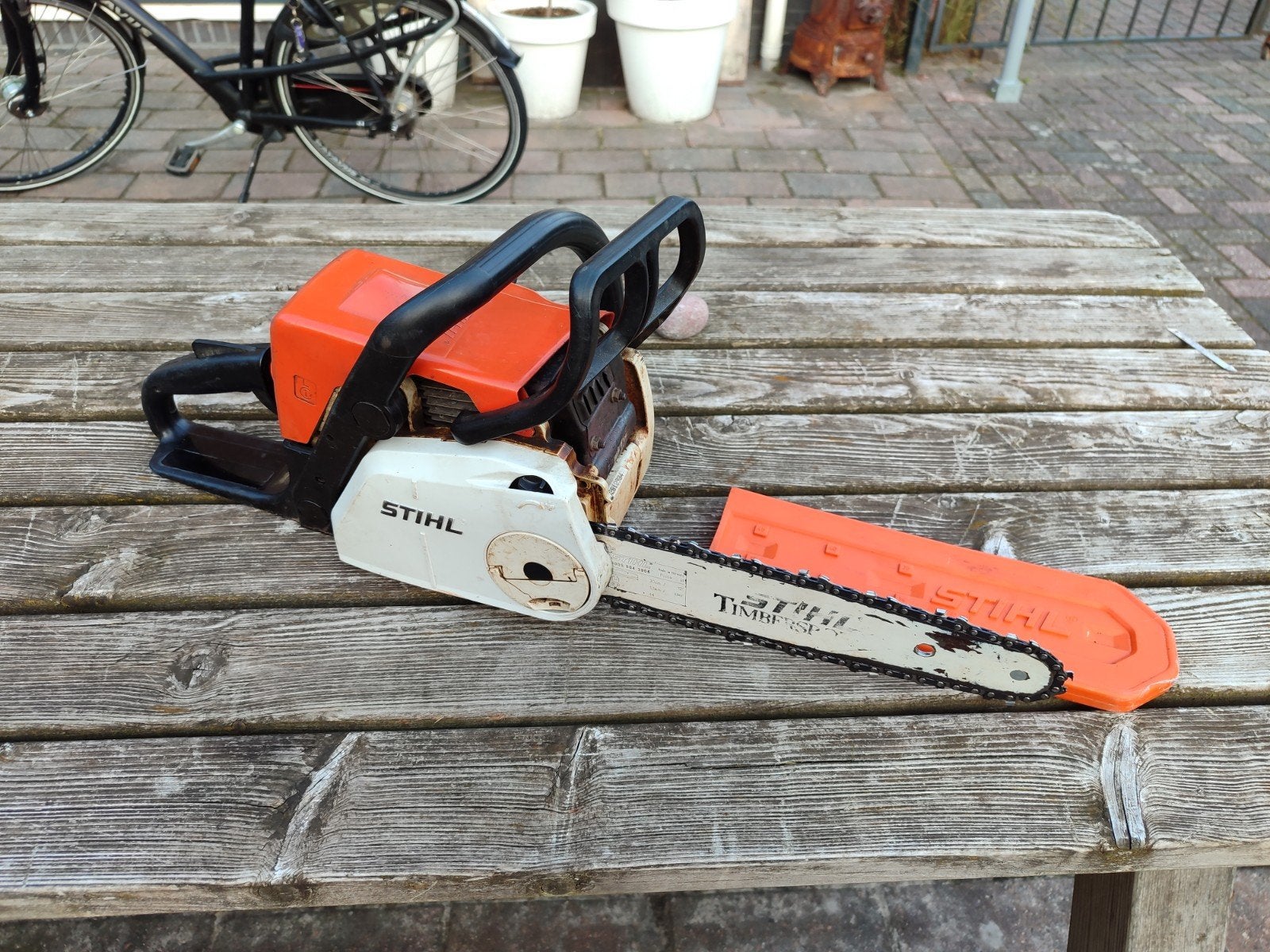 Stihl 017 kettingzaag 30cm blad, Tuin en Terras, Ophalen of Verzenden