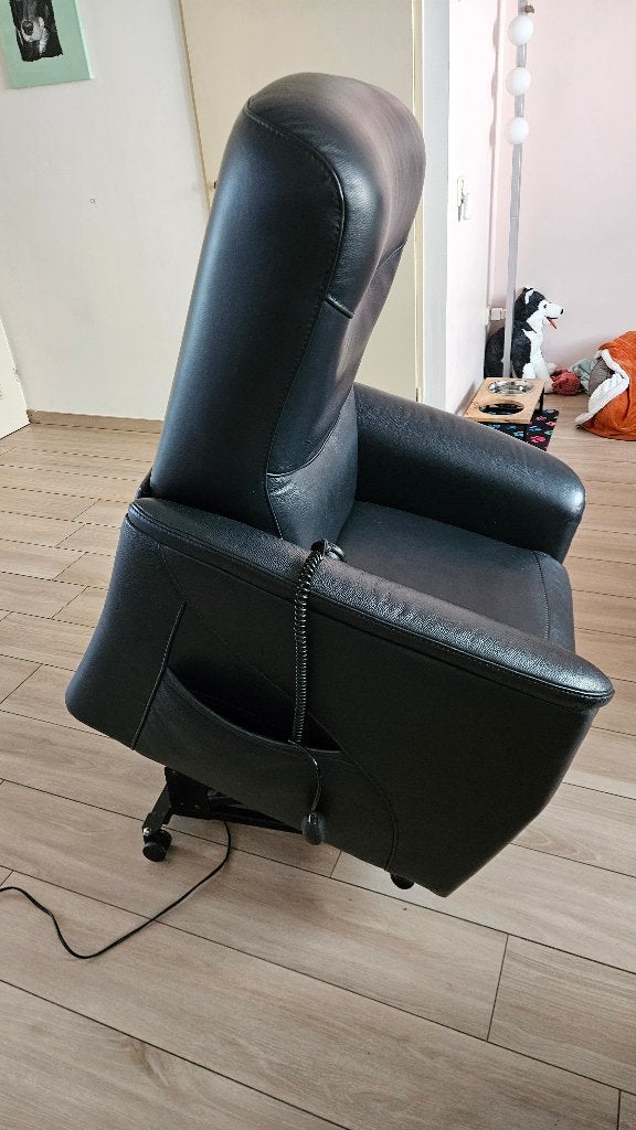 Foto 6 van Leren relaxfauteuil met elektrische functie