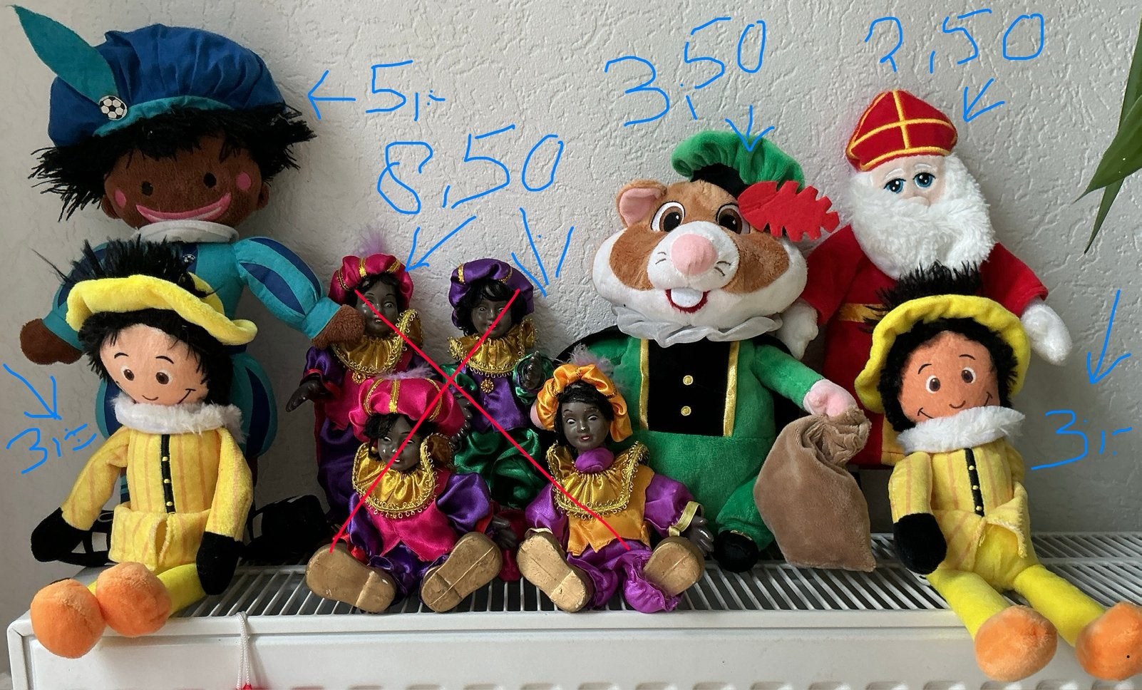 Zwartepiet en Sinterklaas Poppen vanaf 2,50 zie de foto's, Ophalen of Verzenden, Gebruikt