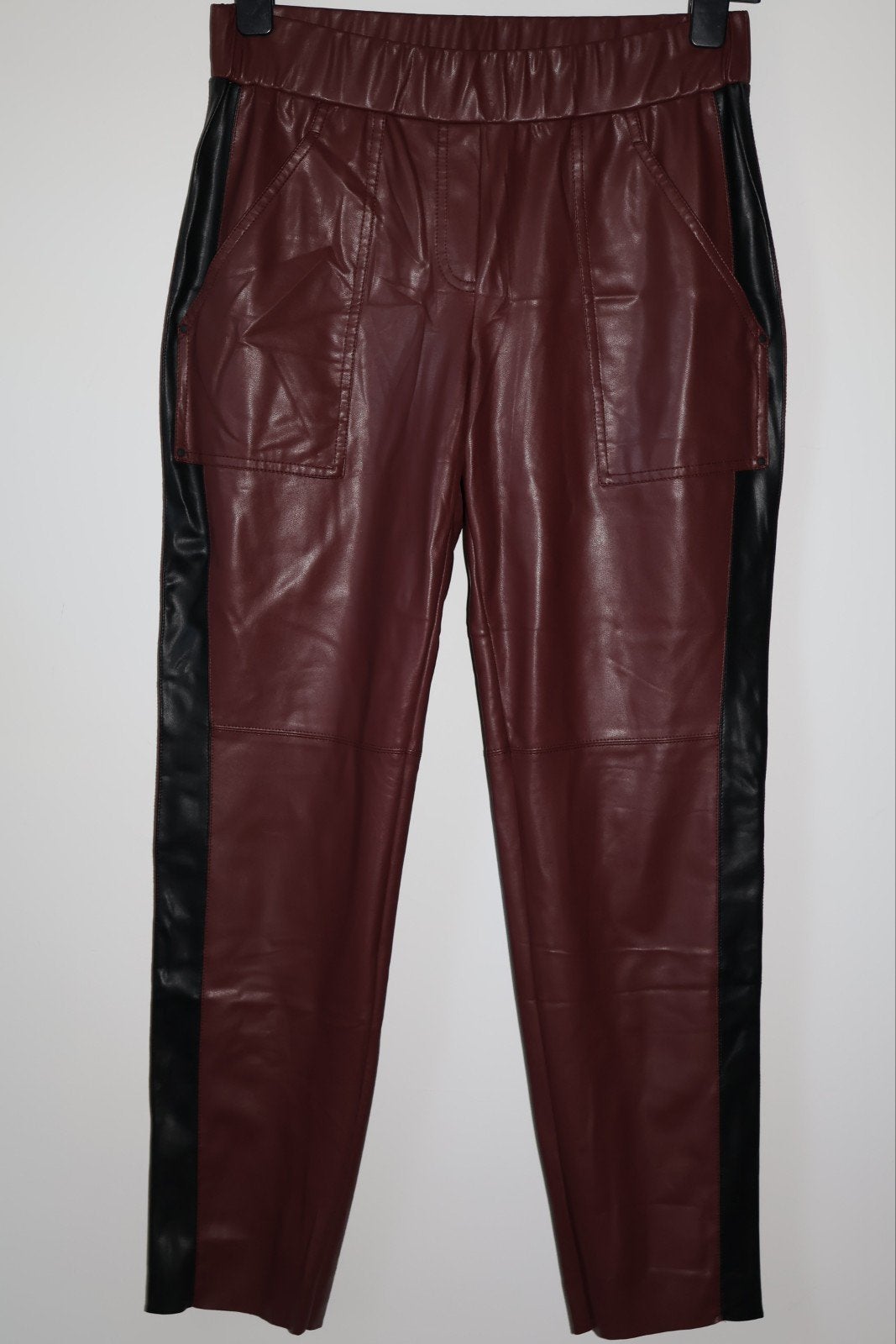 Marccain faux leren broek bordeauxrood zwart maat N4 (40/L), NL, Marccain.nl, Marccain, Ophalen of Verzenden