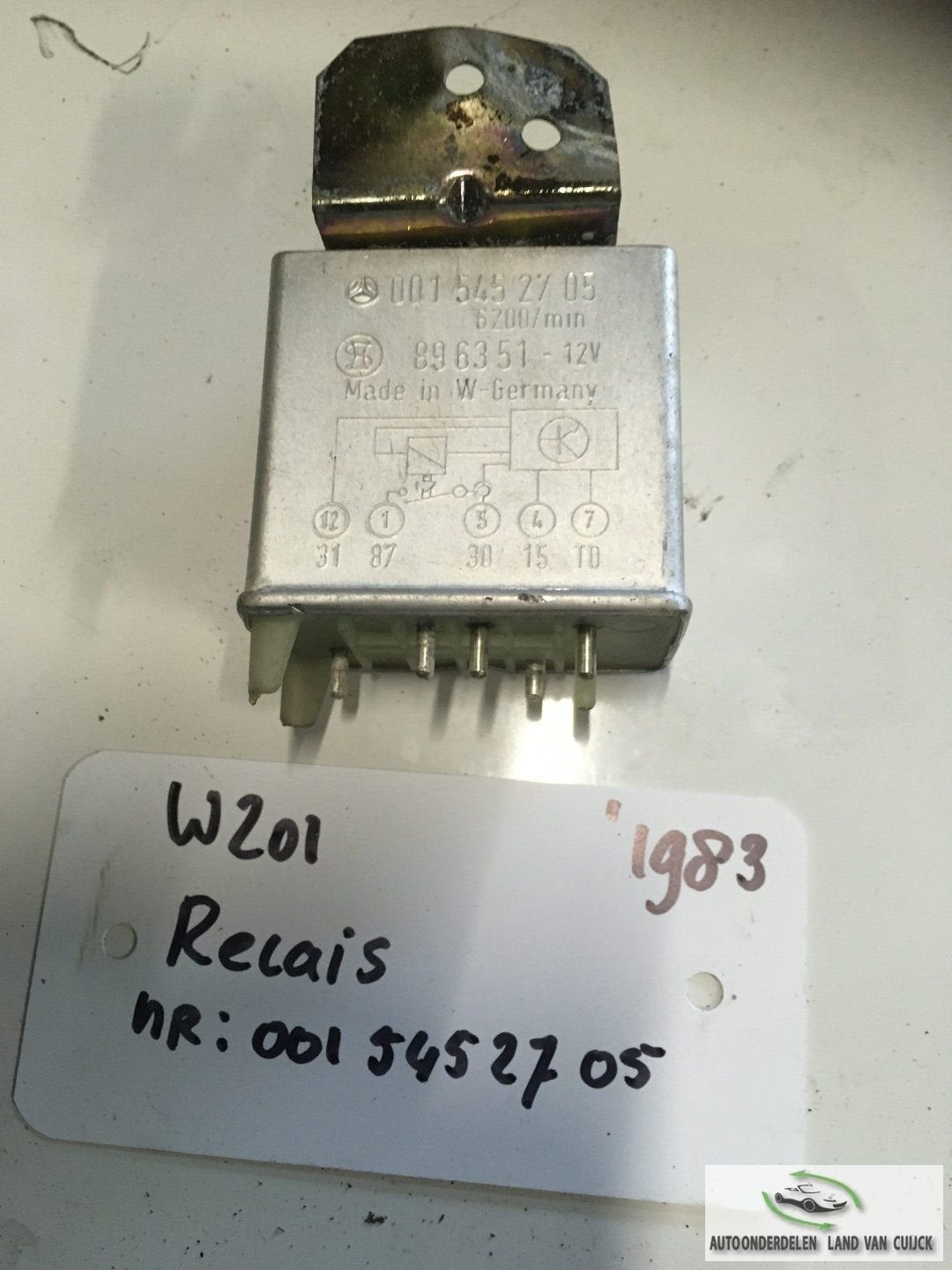 Mercedes w201 / 190 1983 Relais nr: 001 545 27 05, Gebruikt, -, -, Ophalen of Verzenden
