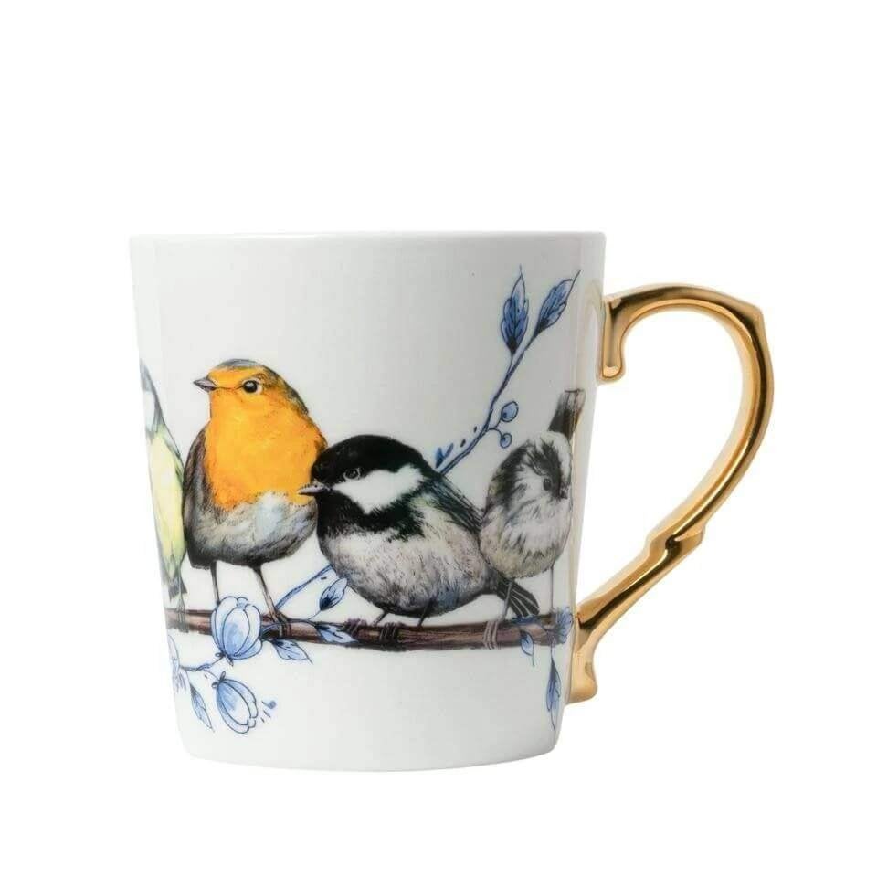 Heinen Delfts Blauw Mok Bosvogels - 300 ml, Heinen, Overige merken, Nieuw, Delftsblauw
