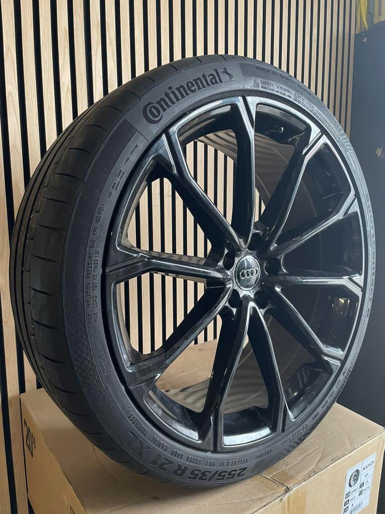21” Audi Q3 SQ3 5x112 velgen + Continental A6 C8 Q5 SQ5 A7, 255 mm, Banden en Velgen, Nieuw, Personenwagen