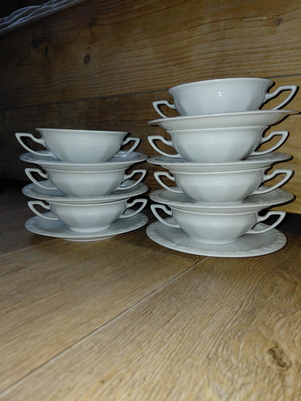 7x Rosenthal Maria Weiss Soepkommen met Schotels, Overige merken, Klassiek, Ophalen of Verzenden, Zo goed als nieuw