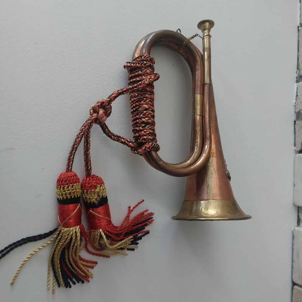 Vintage Koperen Bugel  Kwasten - Decoratief Muziekinstrum, Ophalen, Koper