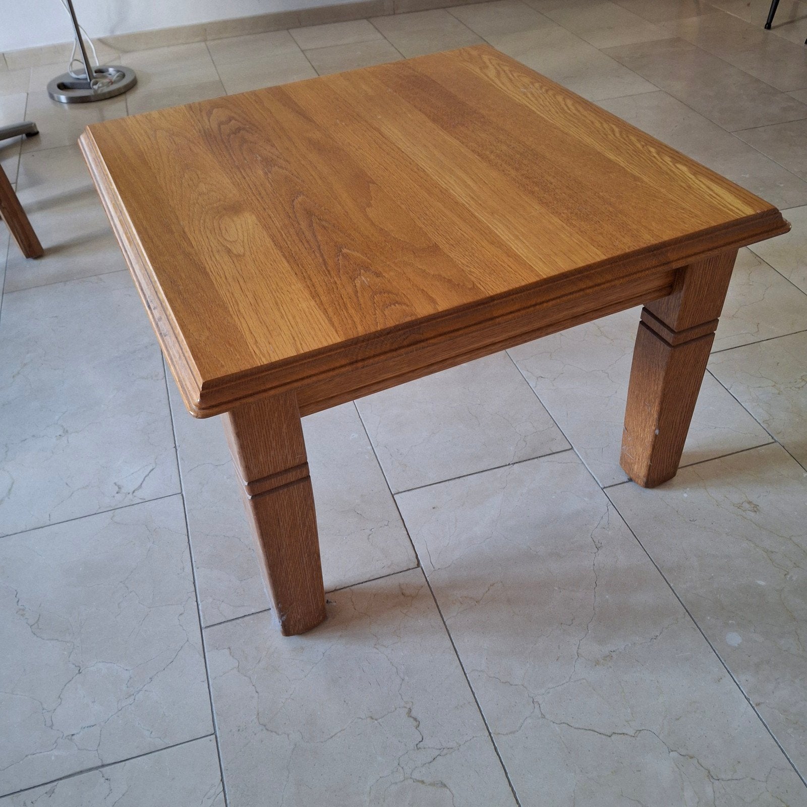 Licht eiken bijzet/salontafel 70x70x45cm, Ophalen, Gebruikt, 50 tot 100 cm, 50 tot 100 cm