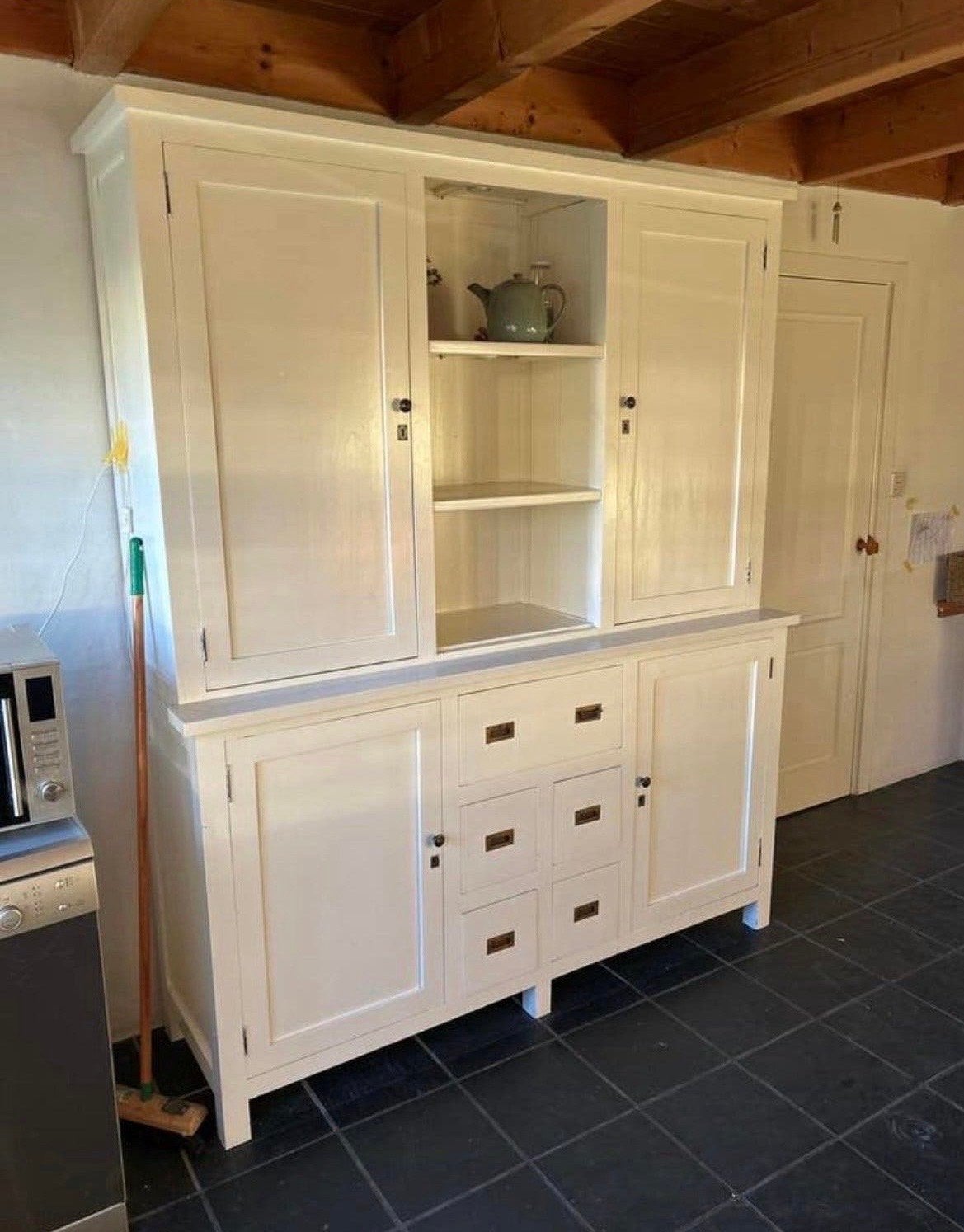 Mooie buffetkast / servieskast - 180x217x52 cm, Ophalen, Gebruikt, 150 tot 200 cm, Landelijk