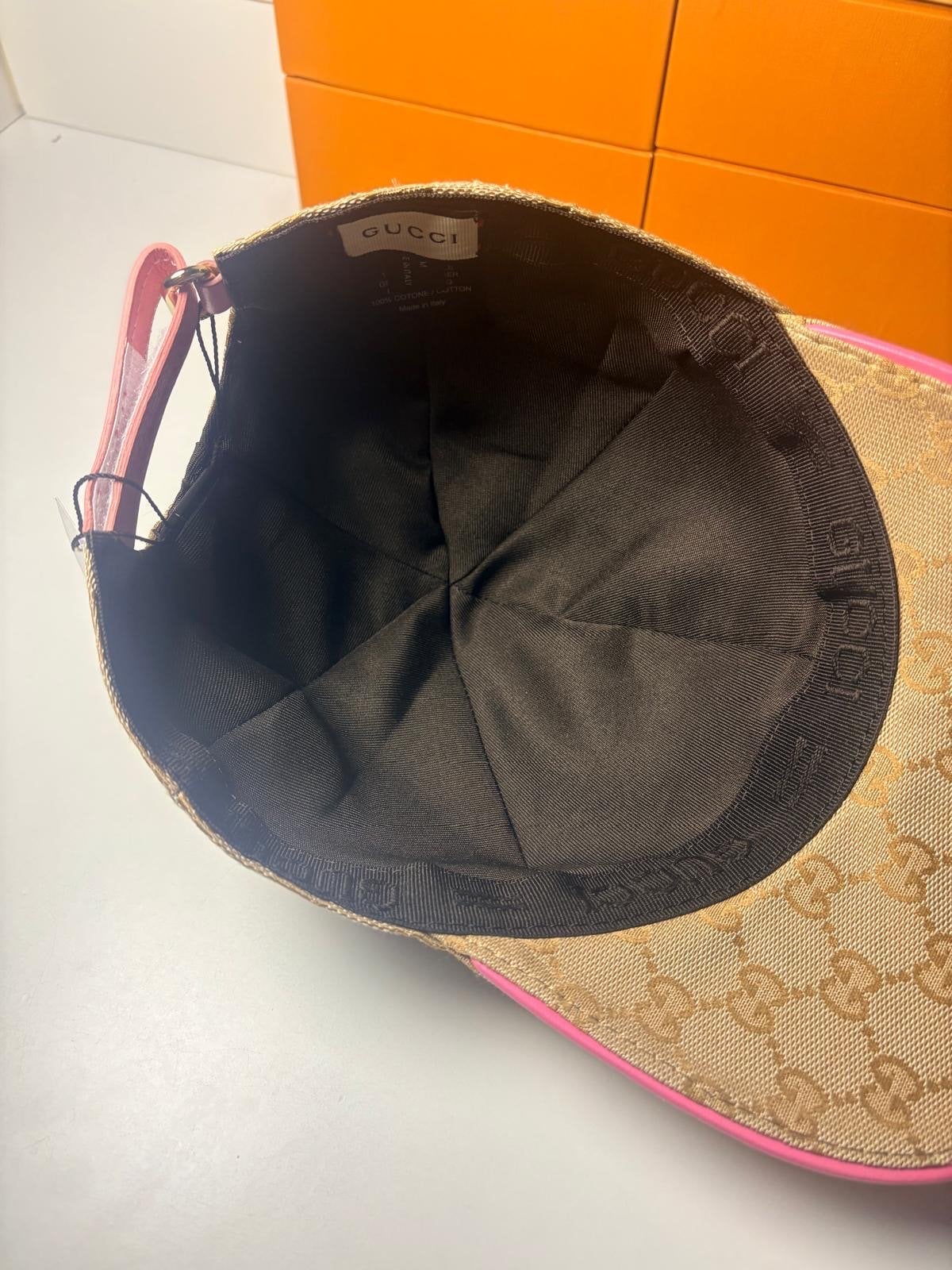 Gucci GG Canvas Baseballpet met Roze Details, Kleding | Dames, Verzenden, Nieuw, One size fits all, Pet