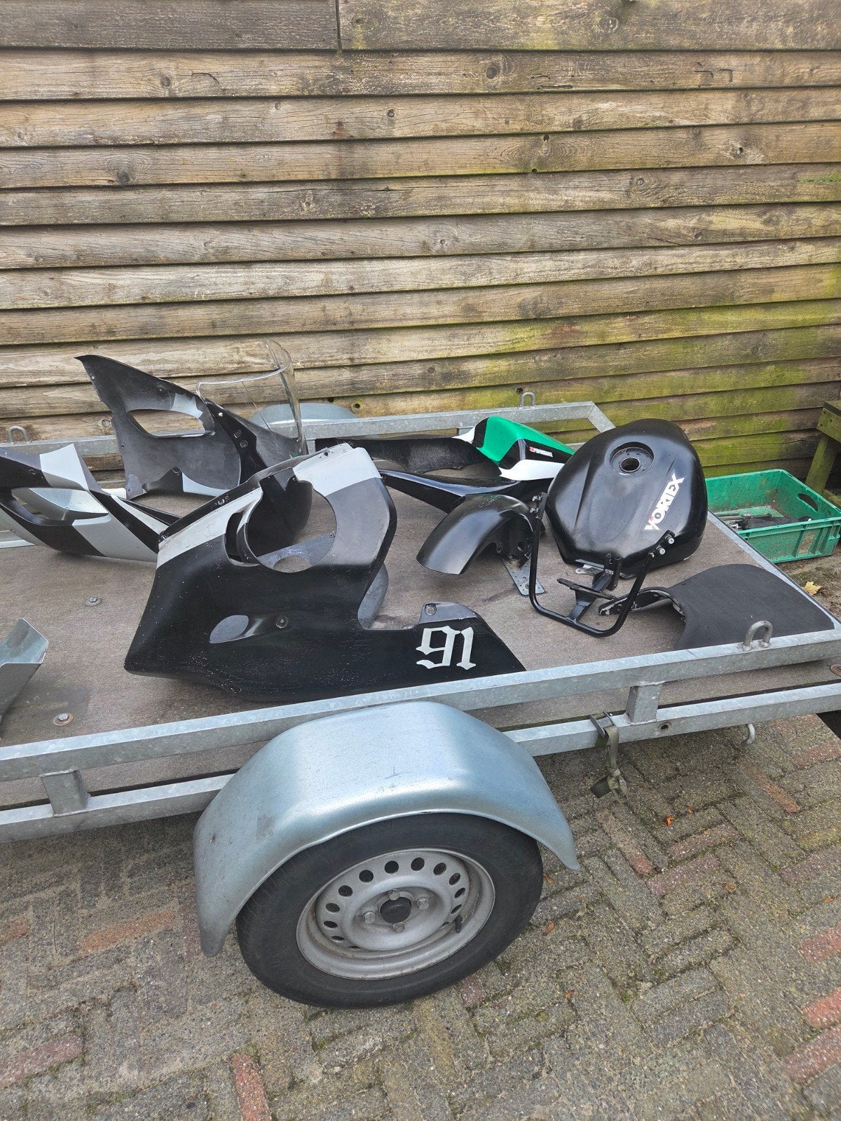Complete polyster racekuipset Yamaha R6 99-02, Ophalen, Gebruikt