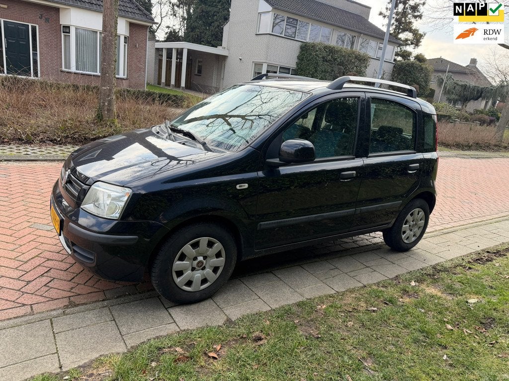 Fiat Panda 1.2, Airco, APK 17-02-2027, Auto's, Fiat, Euro 5, Gebruikt, 1242 cc, Zwart