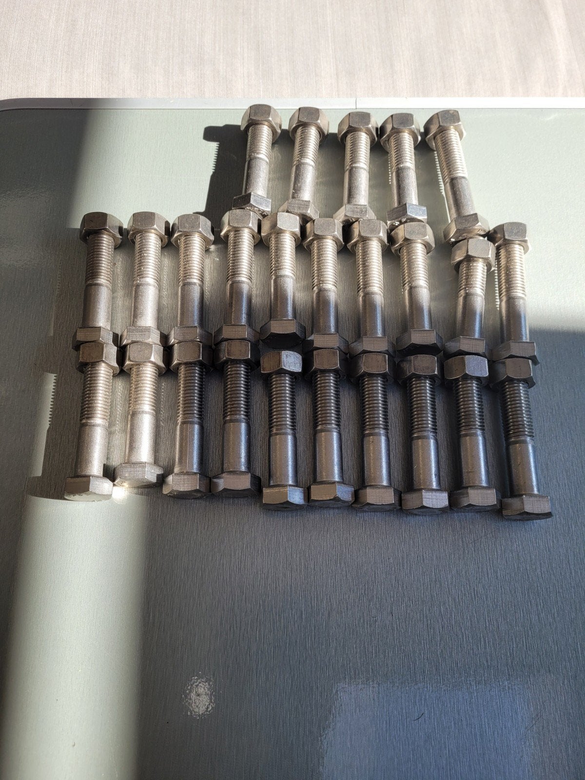 RVS Bouten M10 en Moeren M16 - Diverse Lengtes, 50 tot 100 mm, Gebruikt, Ophalen of Verzenden, Rvs