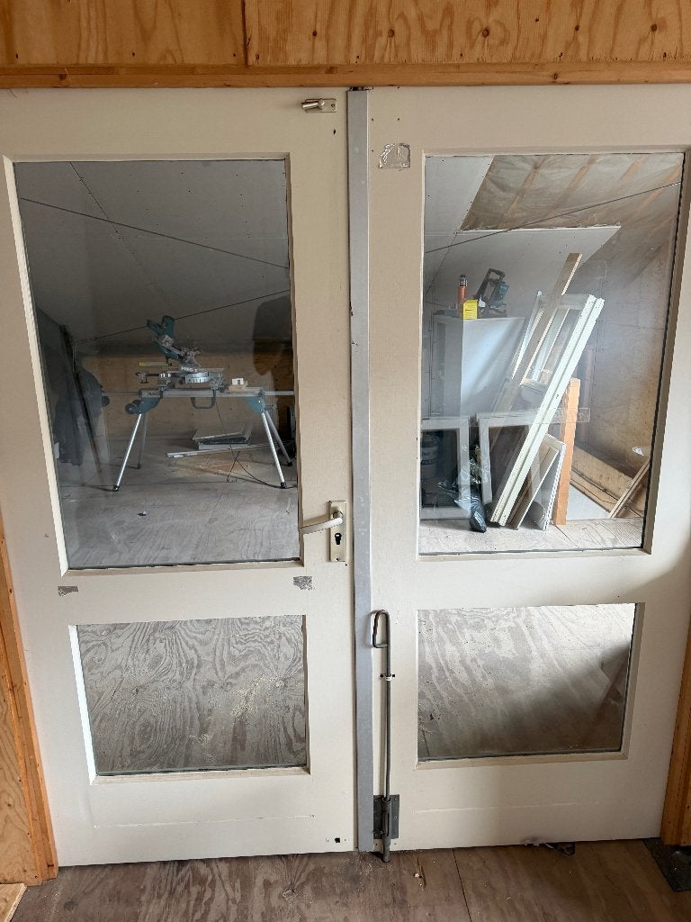 openslaande deuren zonder kozijn, Ophalen, Gebruikt, 120 cm of meer, Binnendeur
