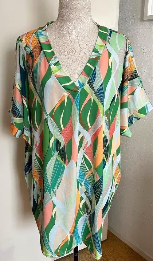Top/tuniek maat 52, Ophalen of Verzenden, Zo goed als nieuw, Overige kleuren, Blouse of Tuniek