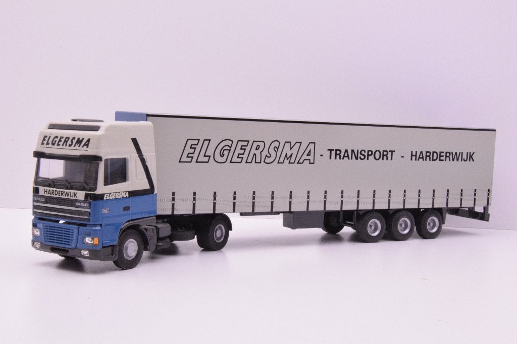 DAF 95  ''  Elgersma transport Harderwijk ''  Lion car, Ophalen of Verzenden, Zo goed als nieuw, Bus of Vrachtwagen, Lion Toys