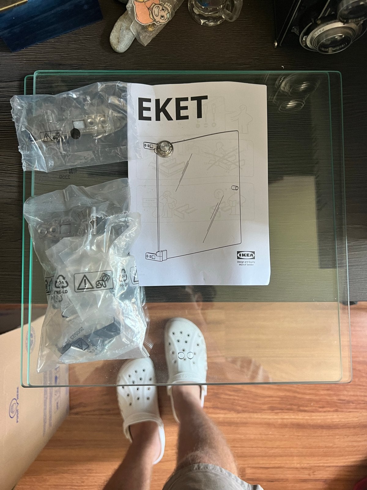 Twee nieuwe IKEA EKET glazen deurtjes, Huis en Inrichting, Ophalen, Nieuw