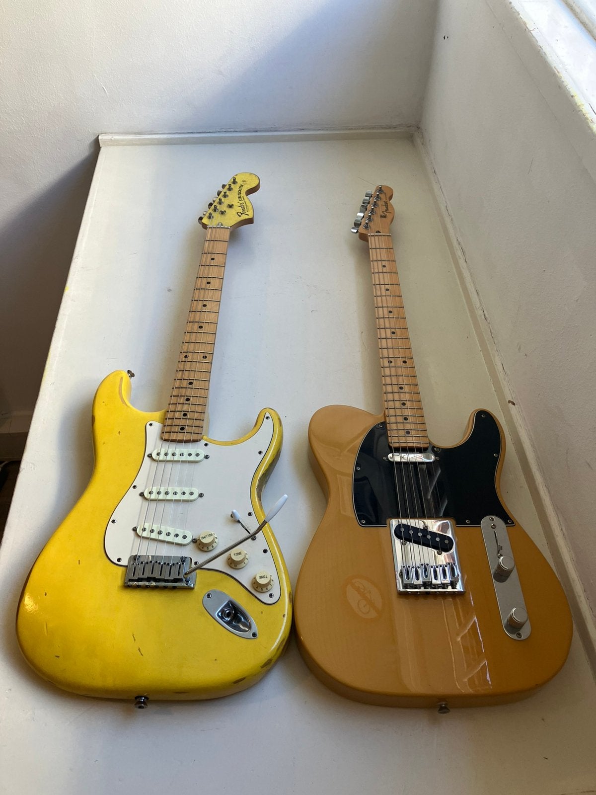Fender Telecaster en Stratocaster elektrische gitaren, Ophalen, Gebruikt, Solid body, Fender