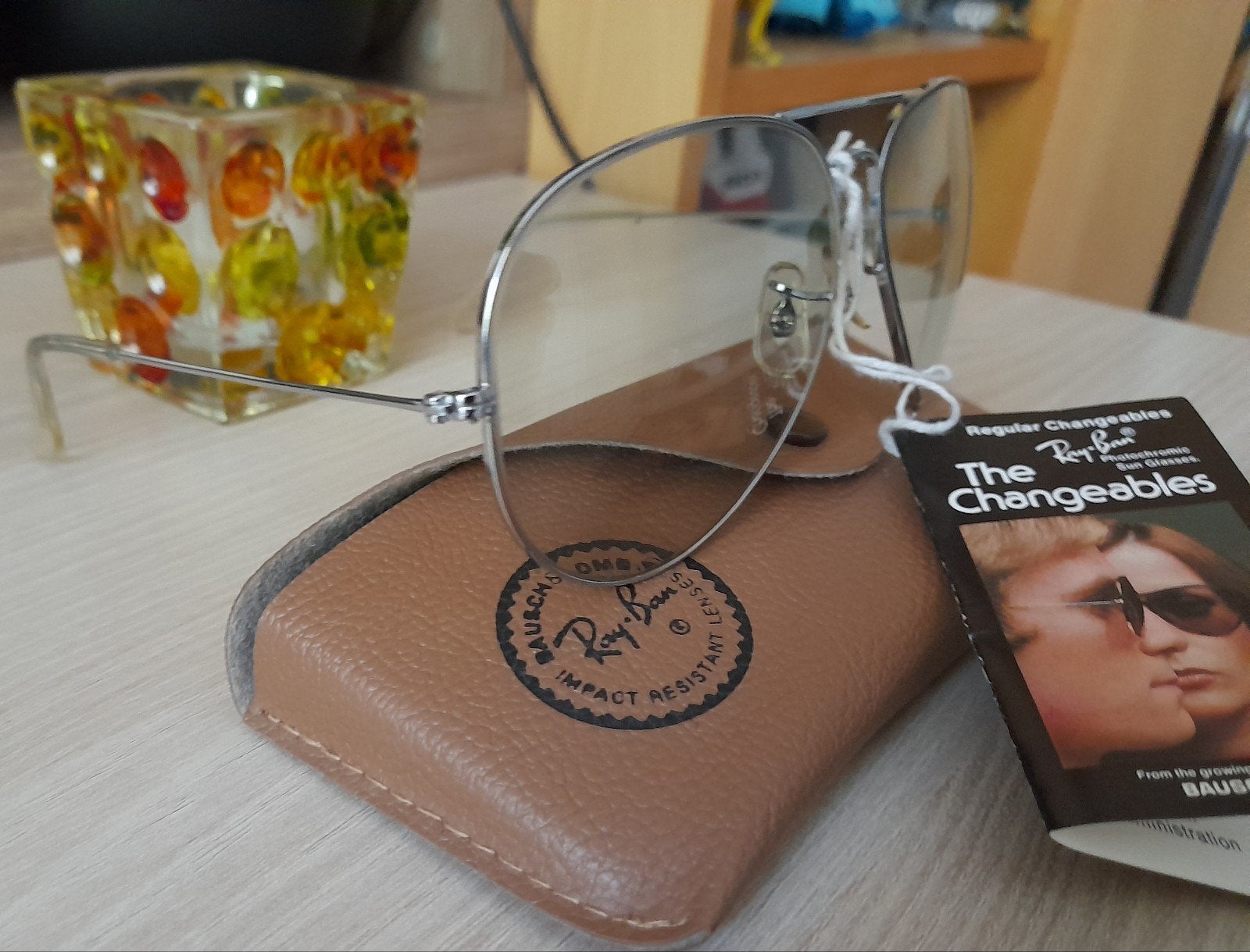 Vintage ray ban palladium zonnebril aviator B&L glazen 62-14, Ophalen, Zonnebril, Overige kleuren, Zo goed als nieuw