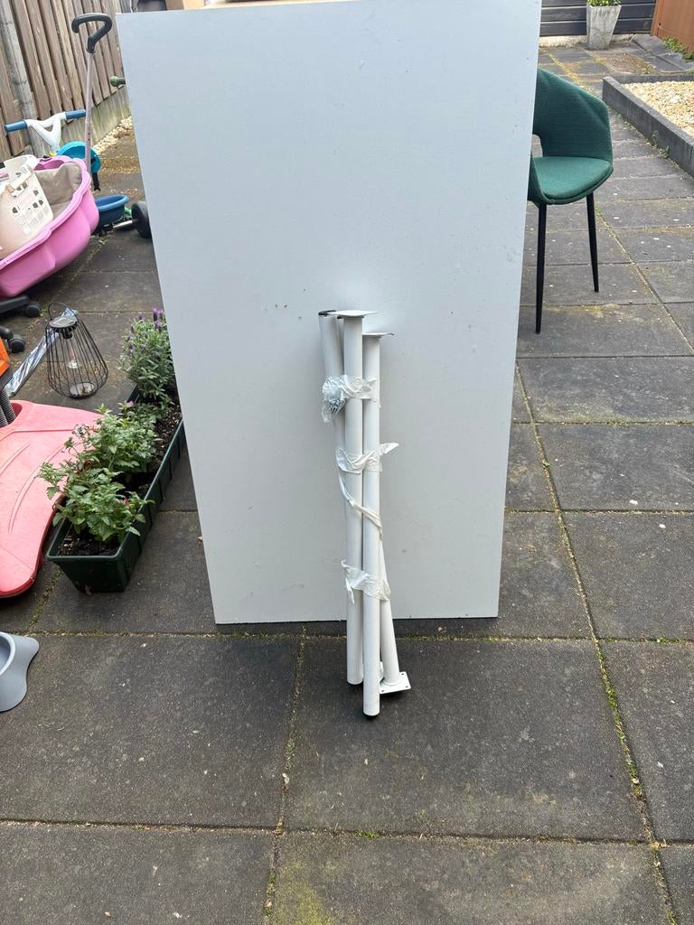 Tafelblad 100x50 cm met demonteerbare poten, Huis en Inrichting, Tafels | Eettafels, Gebruikt, 100 tot 150 cm, Rechthoekig, 50 tot 100 cm