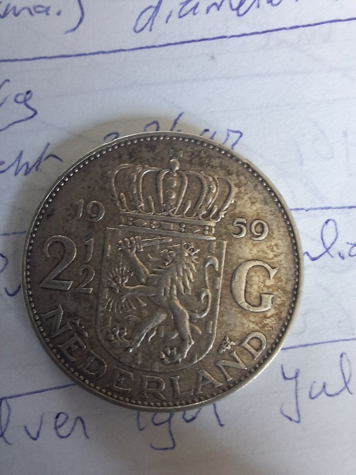 Zilveren rijksdaalder 1961 en 1959, Postzegels en Munten, Ophalen of Verzenden, Overige landen, Losse munt, Zilver