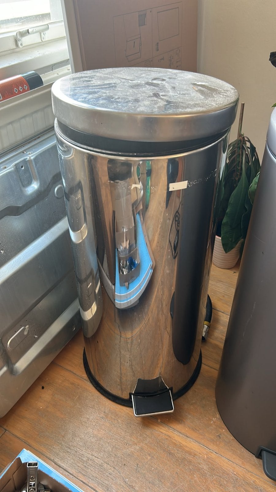 Brabantia prullenbak - Gratis op te halen, Huis en Inrichting, Ophalen, Gebruikt, Metaal, Met pedaal