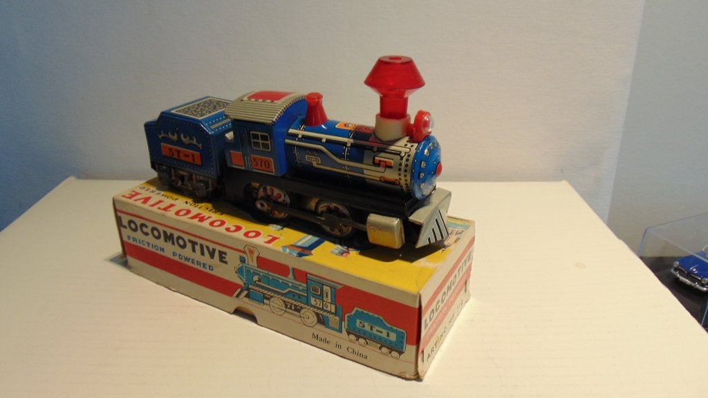 Blikken Locomotief met Tender MF 712 - 50s, Ophalen of Verzenden, Zo goed als nieuw