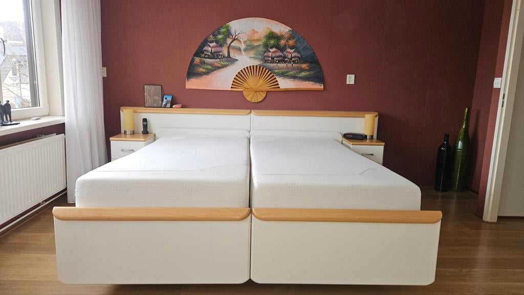 Tempur matrassen sensation breeze incl elektrische bedbodem., Huis en Inrichting, Slaapkamer | Bedden, Ophalen, Verstelbaar, Wit